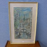 Italian School, view of Venice, pastel,