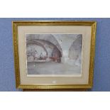 A signed Sir William Russell Flint lithograph, signature to margin and with blind stamp,