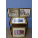 Four Sir William Russell Flint prints,