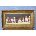 A study of twelve King Charles Spaniels, oil on canvas,