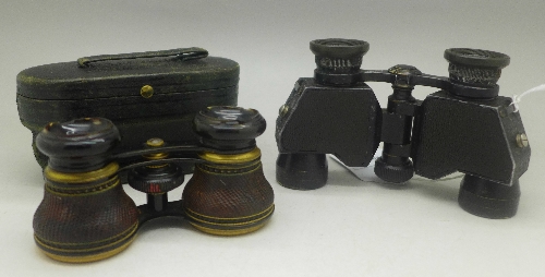 A pair of Stereoxem field glasses and a pair of opera glasses,