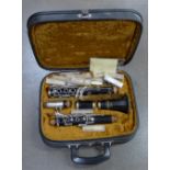 A clarinet, marked Corton, Made in Czechoslovakia,