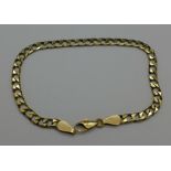 A 9ct gold bracelet, 4.