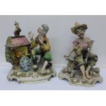 Two Capodimonte figures,