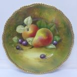 A Coalport hand painted plate, signed A.