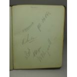 An early 20th Century autograph and artists album, including cricket signatures, etc.