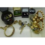 Costume jewellery, cufflinks, etc.