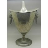 A 19th Century Dutch pewter chestnut urn