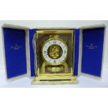 A Jaeger LeCoultre Atmos clock with original box