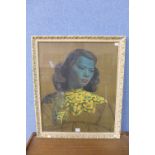 A Vladimir Tretchikoff print, Chinese Girl,