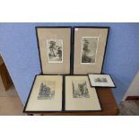 Five etchings,