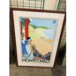 A Roger Broders travel poster, Monte Carlo,