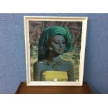 A Vladimir Tretchikoff print, Balinese Girl,