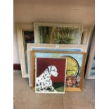 Five assorted oil paintings