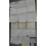 A collection of vellum deeds, and indentures, etc.
