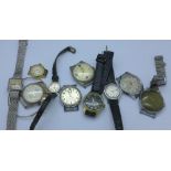 Eleven mechanical wristwatches,