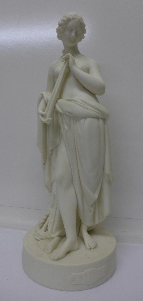 A Brown, Westhead and Moore 19th Century Parian figure of Euterpe, daughter of Zeus,