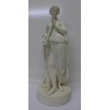 A Brown, Westhead and Moore 19th Century Parian figure of Euterpe, daughter of Zeus,