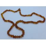 An amber necklace