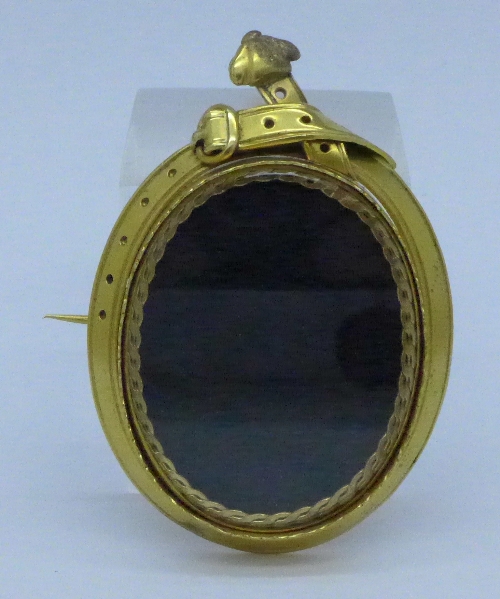 A Victorian mourning brooch