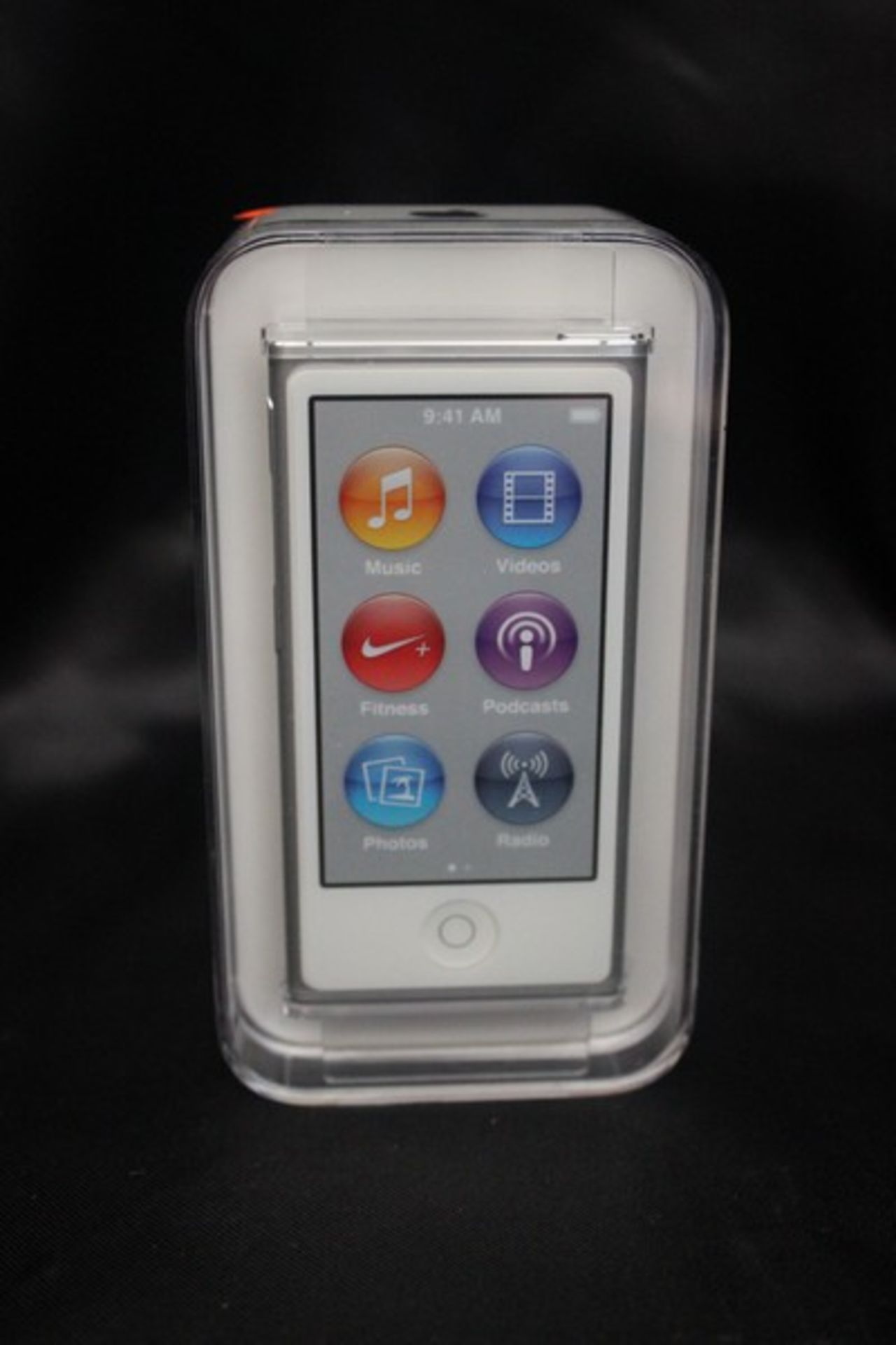 A silver iPod Nano 16GB 7th Generation (Boxed as new).
