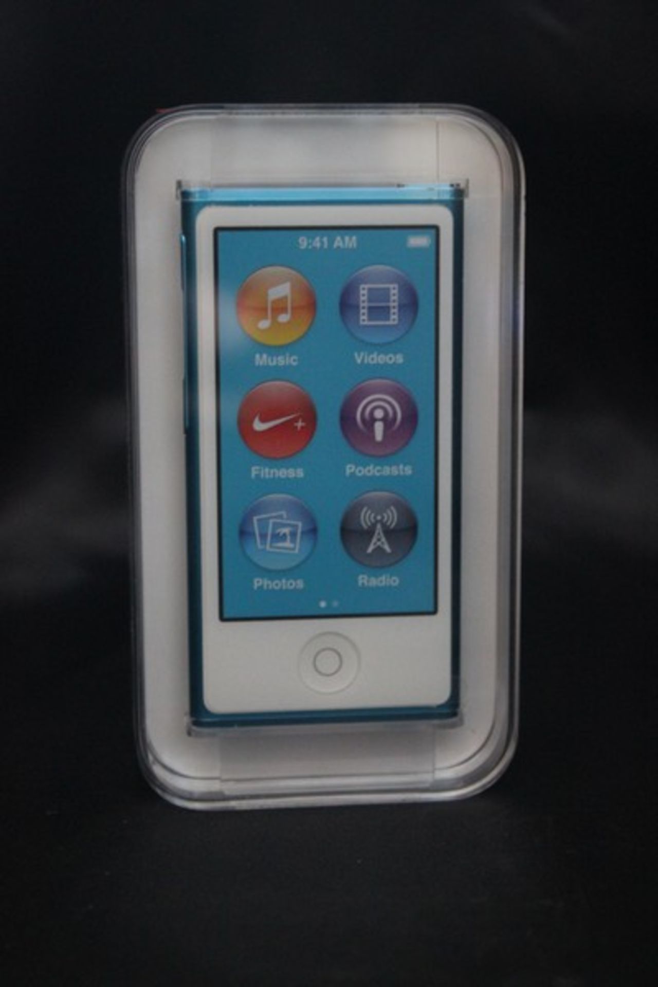 A blue iPod Nano 16GB 7th Generation (Boxed as new).