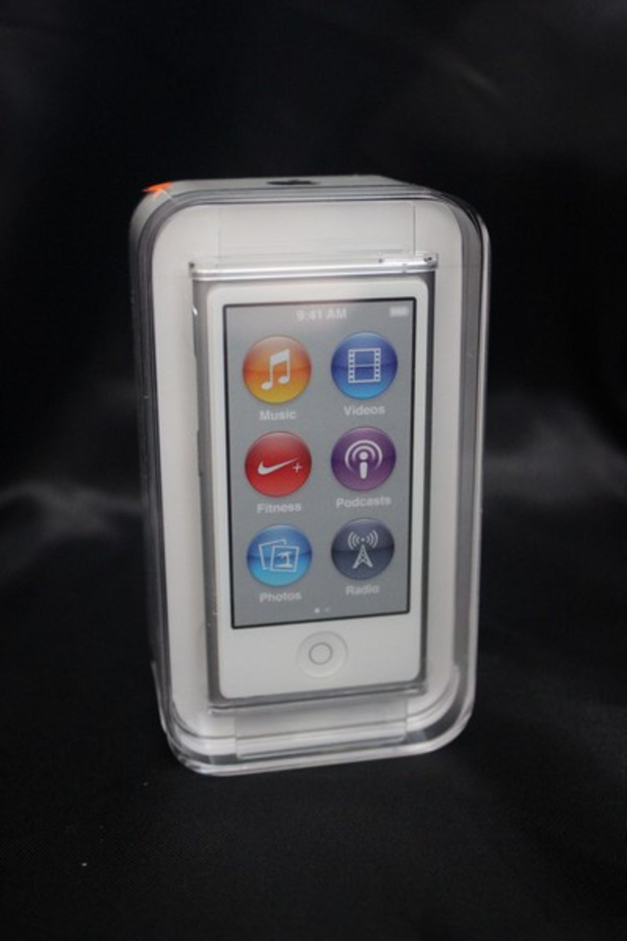 A silver iPod Nano 16GB 7th Generation (Boxed as new).