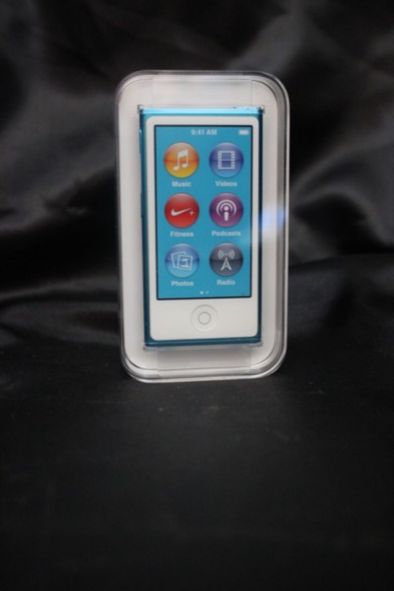 A blue iPod Nano 16GB 7th Generation (Boxed as new).