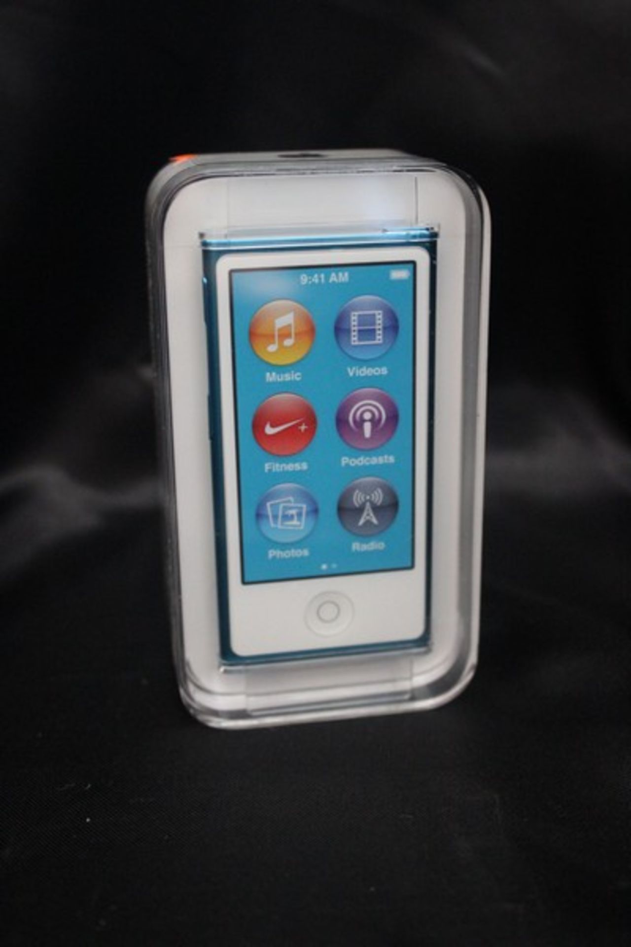 A blue iPod Nano 16GB 7th Generation (Boxed as new).
