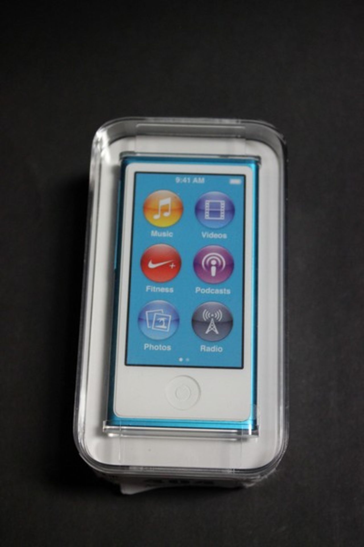 A blue iPod Nano 16GB 7th Generation (Boxed as new).