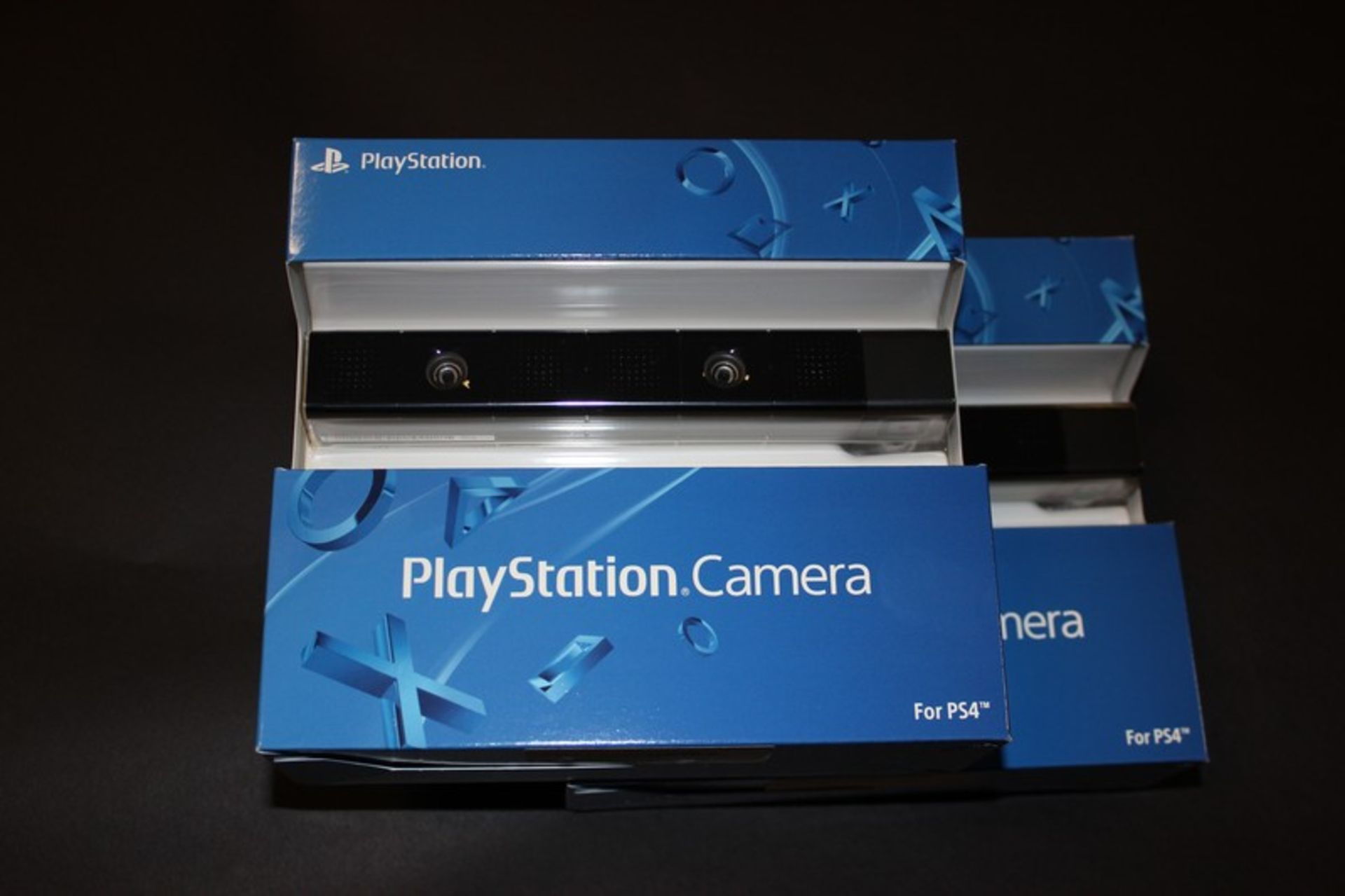 Two PlayStation 4 cameras (Boxed as new).