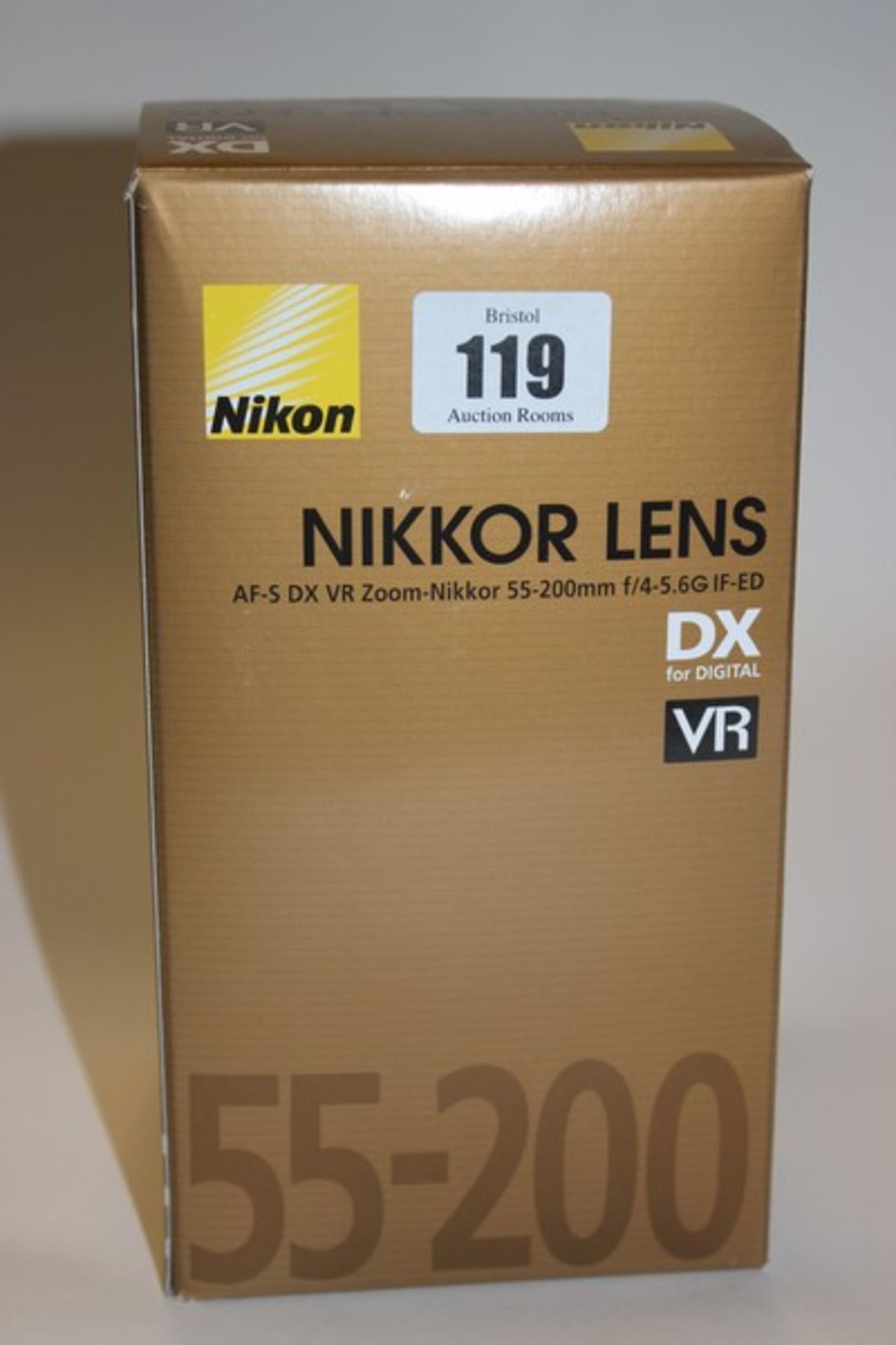 A Nikon Nikkor Lens AF-S DX VR Zoom-Nikkor 55-200mm f4-5.6G (Boxed as new).