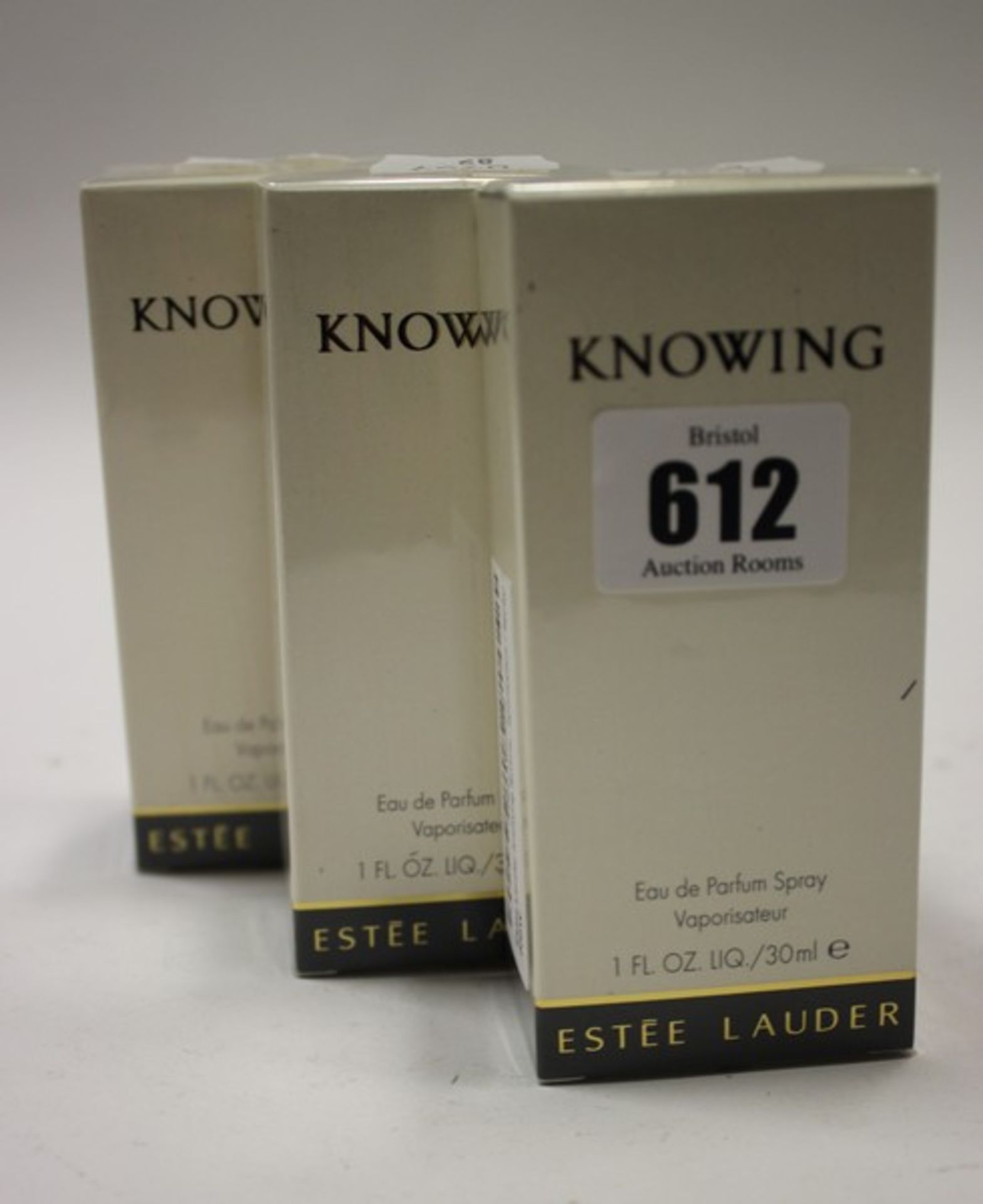 Four Estee Lauder Knowing eau de parfum (30ml).