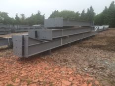 Mono Slope, Steel Framework on 20ft bays, frames, bolts, braces. 80ft long x 25ft wide