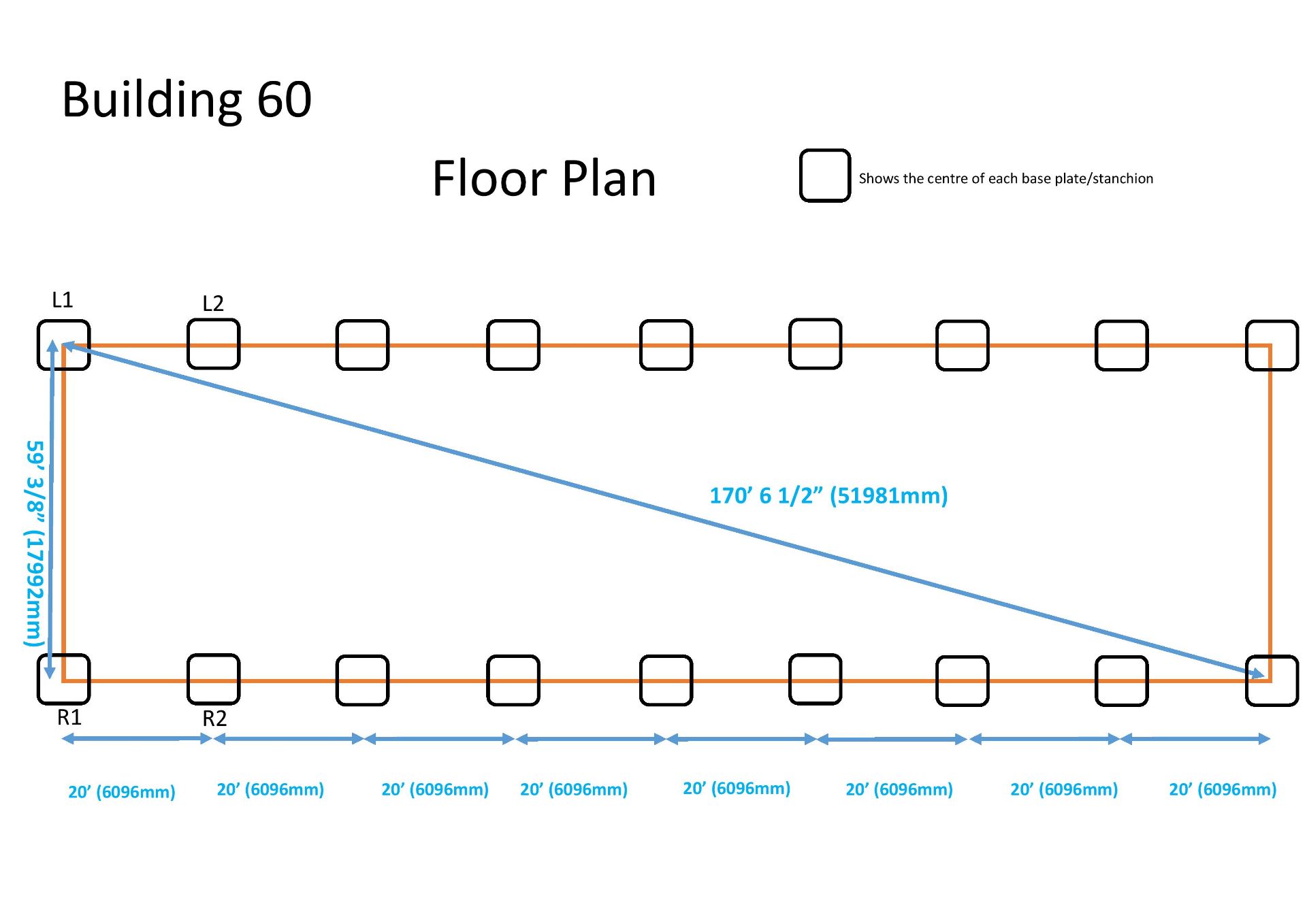 Apex Steel Framework on 20ft bays, frames, bolts and braces. 160ft long x 60ft wide x 20ft @ eaves. - Image 10 of 10