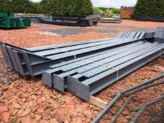 Apex Steel Framework on 15ft bays, with Purlins and Fixings. 45ft long x 30ft wide x 12ft @ eaves