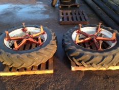 Pair 13.6 x 38 5 star dual wheels. Location: Peterborough, Cambridgeshire