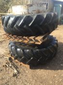 Wheels & Tyres with Clamps NO VAT Location: Reading, Berkshire