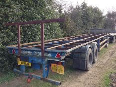 Artic Bale Trailer circa 40' c/w Bogey, Hydraulic Brakes, Good Tyres, Location Dereham, Norfolk.