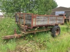 1960's Single Axle 3 tonne Tipping Trailer. Location: Holt, Norfolk.