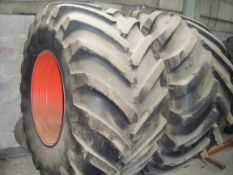 Pair of Michelin 800/65 R32 X M27 wheels and tyres Location: Retford, Nottinghamshire.