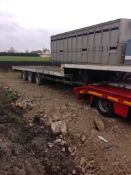 45ft step frame tri axle straw trailer 4ft pull out extension. Location: Cambridge