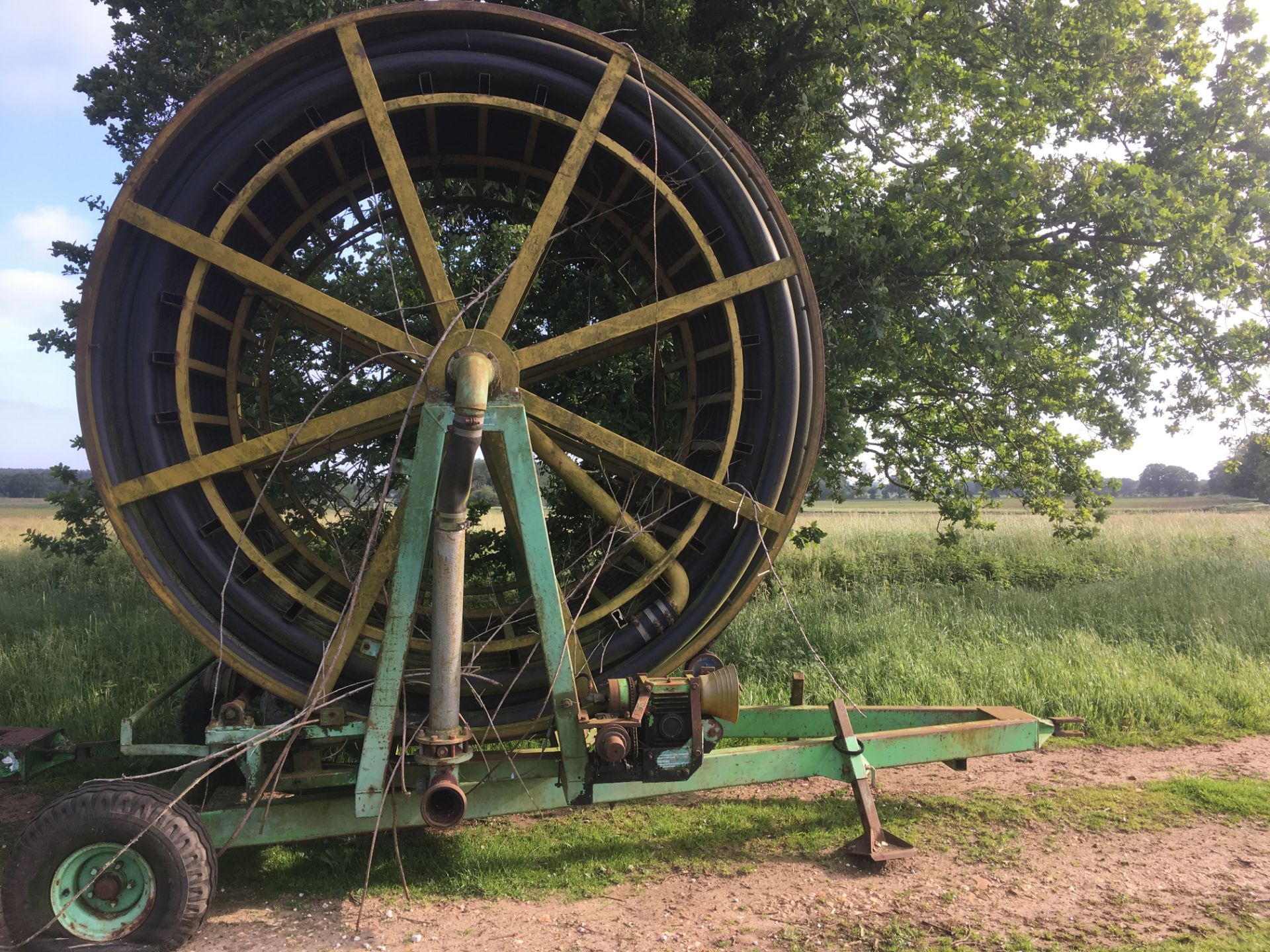 Kaskad 110/500. Used for irrigation overland main extension. Location: East Winch, Kings Lynn.