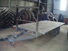 Blueline 14ft 3.5t gross tandem axle flatbed trailer. Location: Retford, Nottinghamshire