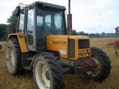 Renault 75-34TX FWD Tractor, 7,484 hours, Reg Number: J660 CAH. Location Kings Lynn, Norfolk.