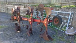 Kverneland Model 8 Three Furrow Reversible Plough. Location Exeter, Devon.