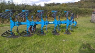 Lemken DLV140 Hydraulic Vari Width 5F Reversible Plough. Location South Molton, Devon.