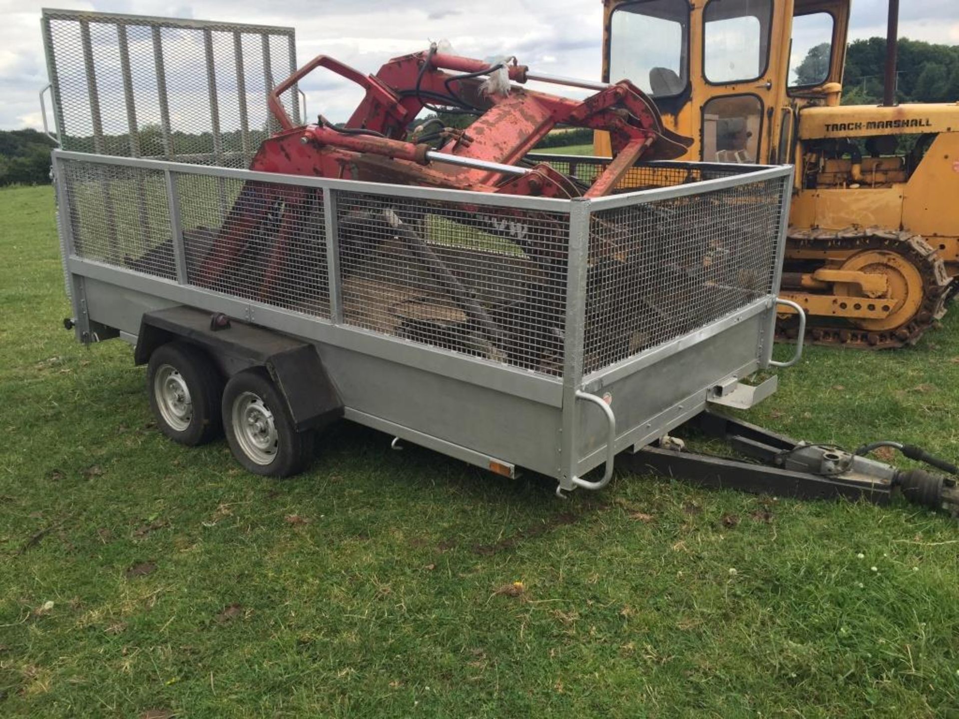 Twin Axle Cage Side Plant Trailer Content in picture not included NO VAT Location: Reading Berkshire