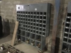 Quantity metal storage compartments with Metric nuts and bolts