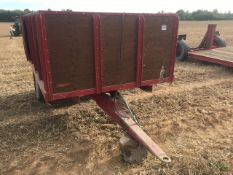 Single axle wooden sided trailer